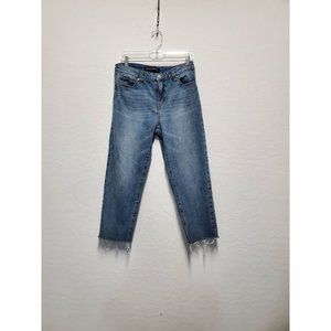 Prosperity Womens Size 30 Distressed High Waist Medium Wash Jeans